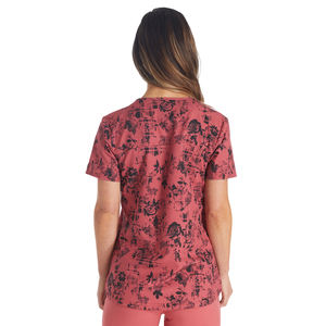 Quantité minimale de commande bas liquidation femmes Grunge N Roses imprimer gommage haut personnalisé Polyester tricoté tissu Sublimation uniforme gommages costumes - Product Image 2