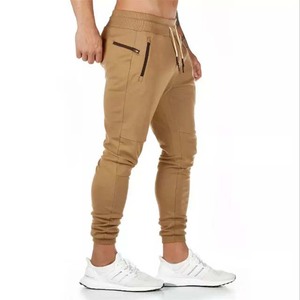 Best Selling <b>Jogger</b> Pants Workout Gym Sweat Trouser Side Zipper Pockets <b>Slim</b> Fit 100%Cotton High Quality Man Trousers 2026 - Product Image 1