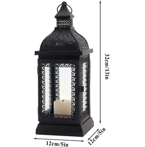 Church Style <b>Candle</b> <b>Lantern</b> Decorative Outdoor <b>Candle</b> <b>Holder</b> with Tempered Glass for Living Room Christmas Decorations Factory - Product Image 6