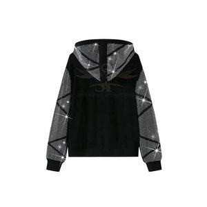 <b>Top</b> Quality Rhinestone Tracksuit Casual Streetwear Look <b>Sparkly</b> Design Rhinestone Tracksuit - Product Image 6