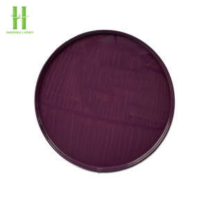 VENTE CHAUDE Plateau rond à festons en laque de haute qualité, plateau décoratif en laque, plateaux de service de Viettimecraft en gros - Product Image 1