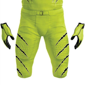 Uniforme de football américain sublimé en polyester 100% personnalisé respirant vert clair matériel d'équipe sergé maillot court logo avant - Product Image 5