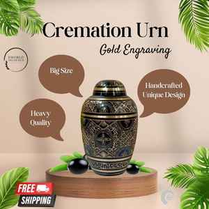 Urna artesanal para cenizas humanas | Recuerdo conmemorativo Premium | Caja de urna de latón para adultos Premium - Product Image 4