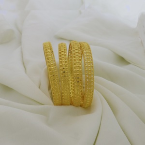 Bracelets plaqué or au design antique traditionnel Moyen-Orient Bracelet de mariage Arabie Saoudite éthiopien Bijoux de main tendance - Product Image 4