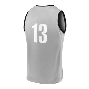 Maillot de basket-ball pour homme adulte, respirant, 100% polyester, logo avant, service OEM, nom de l'équipe - Product Image 4