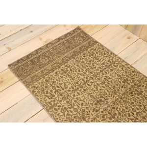 Tapis turc 2,2 x 4,6 pieds, tapis persan vintage en laine marron - Product Image 4