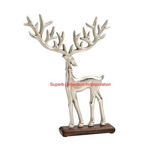 Decoración moderna hecha a mano para el hogar escultura de Reno de aluminio precio económico adorno festivo de Navidad Mesa - Product Image 3