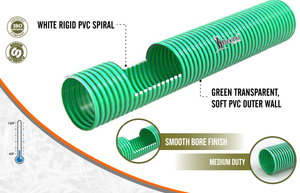 Haute pression 2 ''4'' Flexima tuyau d'aspiration Flexible en PVC à usage moyen irrigation agricole Durable robuste ISO 9001 - Product Image 3