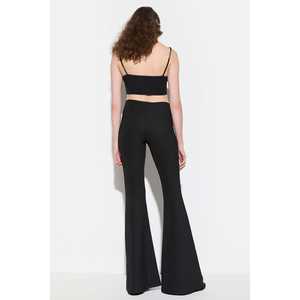 Pantalones Casuales Estilo Español con Corte Acampanado, 100% Poliéster - Product Image 3