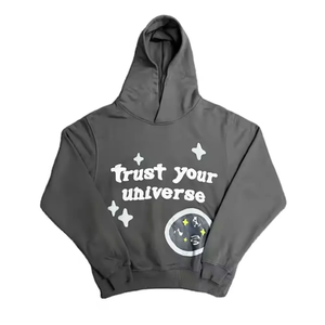 Personalizado de alta calidad de maternidad ecológico sólido sin costuras Puff impreso 100% algodón francés Terry chándal crudo dobladillo corte coser Sudadera con capucha - Product Image 2