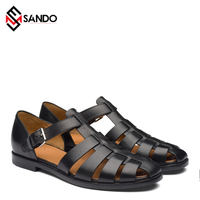 Benutzer definierte Sommers andalen Herren Leder Gladiator Sandalen mit benutzer definierten Logo Herren Sandalen Metalls chn allen