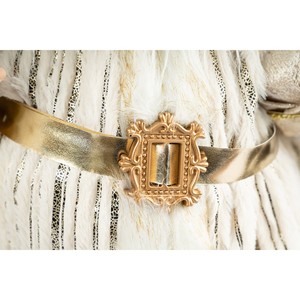 Figura Decorativa de Santa Claus de 60 cm, Dorada, Tradicional, Sintética, para Decoración Festiva de Interiores, Sala de Estar, Juguete - Product Image 4