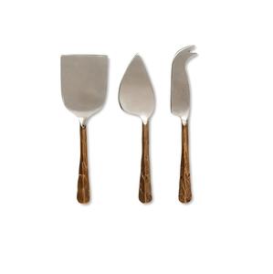 Nouveauté : Ensemble d'outils à fromage en acier inoxydable doré avec manche en résine, couteaux à fromage pour le petit-déjeuner, ensemble de spatules à beurre - Product Image 5