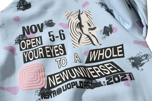 Automne hiver ODM hommes sweat brodé nouvelles femmes lâche velours hip-hop rue impression à capuche pur coton mode à la mode - Product Image 5