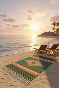 Alfombra Rectangular de Algodón Tejida a Mano con Diseño Moderno, Reversible, Lavable a Máquina, Ideal para Hogar, Camping, Viajes y Ejercicio - Product Image 3