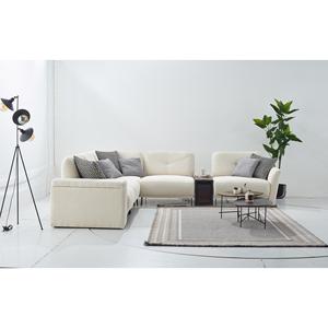 Juego de Sofás Esquineros Tetra Modernos de Estilo Europeo con Módulo de Chimenea Acolchado Ajustable en Tela para Sala de Estar, Muebles para el Hogar - Product Image 3