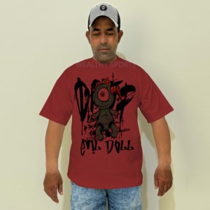T-shirt pour homme, imprimé numérique sur le devant, style hip-hop, coton bambou, coupe ample, col rond, fitness, séchage rapide - Product Image 1