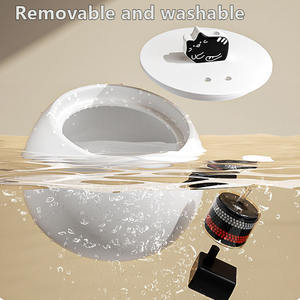 Bebedero Automático para Mascotas con Diseño de Gatito de Dibujos Animados, Recargable, Extraíble, Limpio, Circulación Silenciosa, Dispensador de Agua de Cerámica Esmaltada - Product Image 6