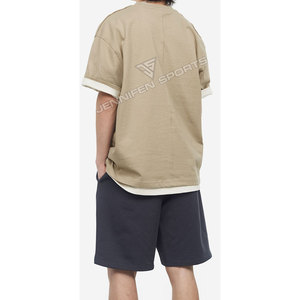 Camiseta de gran tamaño de alta calidad para hombre al por mayor, tela de Jersey de algodón 100%, cuello redondo, logotipo personalizado, etiqueta de cuello interior - Product Image 6