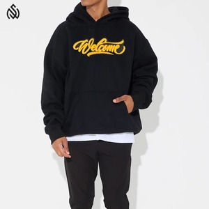 เสื้อฮู้ดปักลายกำมะหยี่สำหรับผู้ชายเสื้อฮู้ดแบบสวมหัวผ้าคอตตอน2025สำหรับใส่โลโก้ของคุณเอง - Product Image 3