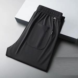 Mode décontractée pour hommes pantalon en polyester simple pantalon de survêtement ample pantalon à taille ultra-mince pantalon pour hommes - Product Image 5