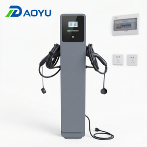 Borne de Recharge Double Premium 44kW (22kW x 2) sur Pied pour Véhicules Électriques Type 2 GBT Type 1 OCPP 1.6J APP pour Centres Commerciaux et Parkings - Product Image 2