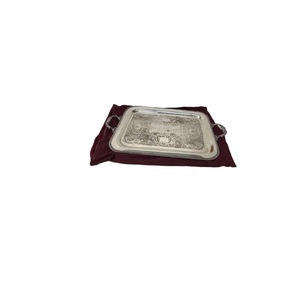 Bandeja DE SERVICIO DE Metal con estilo clásico de llegada superior, bandeja de servicio de Metal de mesa de diseñador hecha a mano pulida brillante, tamaño personalizado - Product Image 5