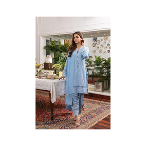 Camisa de longitud corta Salwar Kameez para mujer india y pakistaní de alta calidad con pantalón Palazzo para bodas y fiestas - Product Image 2