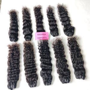 Extensiones de cabello virgen crudo para mujeres indias, cutícula barata alineada, tejido sin procesar, paquete de Color negro Natural - Product Image 5