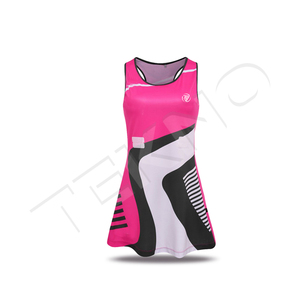 Tissu écologique d'uniforme de robe de netball imprimé par sublimation personnalisée en gros - Product Image 6