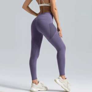 Leggings de Cintura Alta de Spandex y Poliéster, Largos, con Cintura Elástica, Secado Rápido, Transpirables, para Fitness - Product Image 4