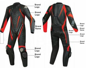 Combinaison de course en cuir respirante personnalisée pour moto, haut de gamme, coupe-vent, imperméable, vêtements de course automobile imprimés - Product Image 1
