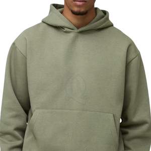 Sage Green Hoodie Men <b>Vintage</b> Wash Oversized Drop Shoulder <b>Sweatshirt</b> Heavy Cotton Fleece Streetwear Pullover Manufacturer - Product Image 6