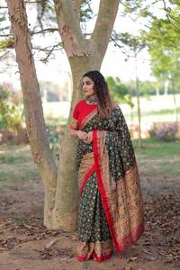 ผ้าส่าหรีผ้าไหมพิมพ์ลายโดลาจากแบรนด์ล่าสุด - Product Image 5