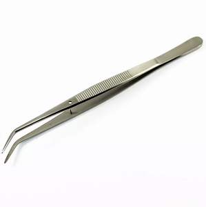 Pinzas universitarias de acero inoxidable alemán, instrumentos quirúrgicos dentales dentados de 15 cm, pinzas dentadas médicas reutilizables, aprobadas por la CE - Product Image 1