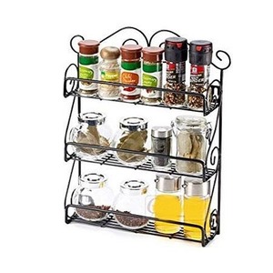 Metal Spice Rack Lazy Susan 2 Tier Height Adjustable Organizer Cabinet Metal <b>Turntable</b> Rotate Holder For Kitchen Pantry Storage - Product Image 2