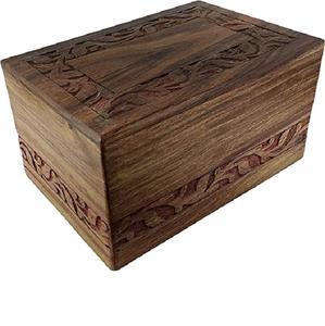 Urna de cremación funeraria para hombres y mujeres adultos, urna de madera pulida para cenizas de hombres y mujeres - Product Image 5