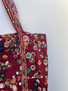 Sac fourre-tout en coton Vintage indien de bonne qualité, sac de plage pour femmes, sac de Shopping matelassé - Product Image 3
