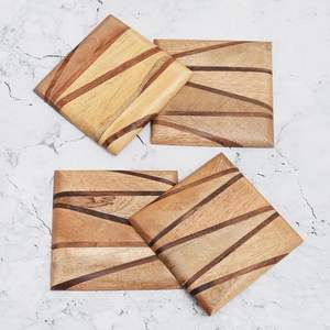 Posavasos de Madera Ecológicos de Estilo Bohemio Hechos a Mano de Alta Calidad, Duraderos para Uso Prolongado, Venta al por Mayor - Product Image 1