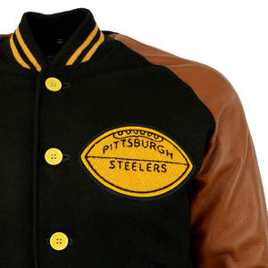Las chaquetas de abrigo de béisbol personalizadas más vendidas, chaquetas de bombardero con mangas de cuero de lana Lisa Letterman para hombre con bordado de logotipo personalizado - Product Image 4