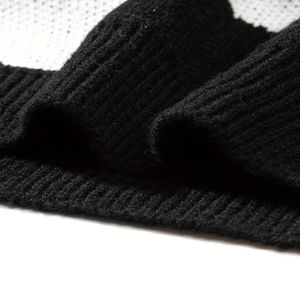 Pull tricoté à motif à la mode, pull décontracté chaud légèrement extensible à col rond pour hommes automne hiver - Product Image 5