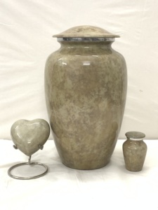 Pearl Black Elegance Cremation Urn Human Ashes Including Free <b>Velvet</b> <b>Bag</b> Aluminum Cremation Urn - Product Image 2