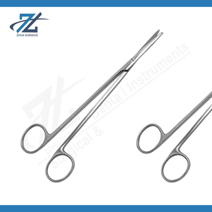กรรไกรผ่าตัดโลหะทรงตรงยาว185มม. ทำจากสเตนเลสสตีลใช้มือผ่านการรับรอง CE - Product Image 2