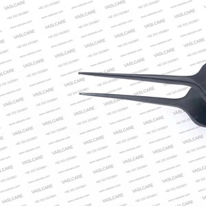 Fórceps de tejido dentado quirúrgico oftálmico 0,4mm/0,6mm/0,8mm acero inoxidable con mango negro BY Vaslcare - Product Image 3