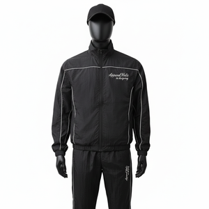 Conjunto Deportivo de Nylon Personalizado Estilo Urbano para Hombre, de Alta Calidad, 2 Piezas, Ligero, Holgado, Cortavientos - Product Image 1