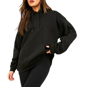 Nueva Llegada, Sudaderas con Capucha de Punto para Mujer, Talla Grande, Otoño, Hombros Caídos, Tejido Grueso, 100% Algodón, Transpirable, Manga Larga, Personalizable - Product Image 2