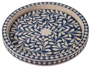 Affordable Price Serving Tray With <b>Jewellery</b> & Mubakhar Bone & Wood Inlay <b>Resin</b> Serving Tray Set For Decorative Home Living Room - Product Image 4