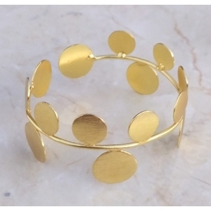 SOUMYA CREATIONS Brazalete de Latón Chapado en Oro, Minimalista, Ajustable, Apilable, Joyería Delicada, Geométrica, Estilo Bohemia - Product Image 3