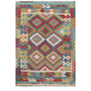 พรมกิลิม ไมมาณา อัฟกานิสถาน ขนาด 206 x 145 ซม. ชุดพรมปูพื้น - Product Image 1