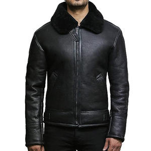 แจ็กเก็ตผู้ชายไซส์พิเศษแจ็กเก็ตหนังสีดำของผู้ชายใหม่แจ็กเก็ตดีไซน์สินค้าขายส่ง - Product Image 1